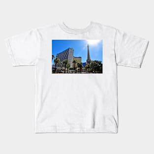 Eiffel Tower Paris and Ballys Hotel Las Vegas America Kids T-Shirt